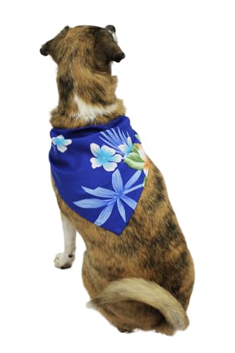 Image of Matchable Family Hawaiian Luau Men Women Girl Boy Clothes in Hibiscus Blue