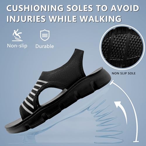 Sandals for Women 2025 Outdoor Hiking Walking Shoes Comfortable Summer Beach Ladies Flat Footwear3