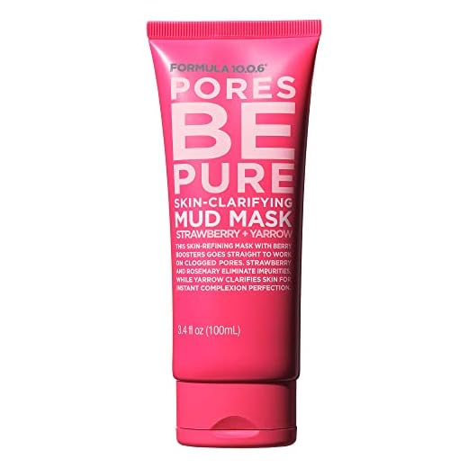 FORMULA 10.0.6 Pores Be Pure Skin-Clarifying Mud Mask for Pore Minimizing 3.4 fl oz (100ml)
