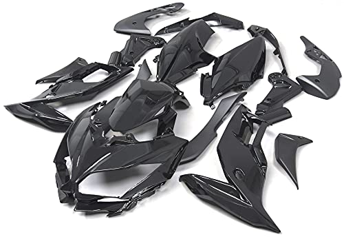 Xkmt- Gloss Black Abs Injection Plastic Fairing Kit Compatible With 15 16 17 18 19 20 Kawasaki Versys 650 16Pieces/Full Set Bodywork Body Kit Motorcycle Accessories [P/N: Gzsp-6602-Gbk] #TOP7