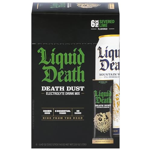 Liquid Death, Drink Mix Death Dust Lime 6Pk, 2.52 Ounce