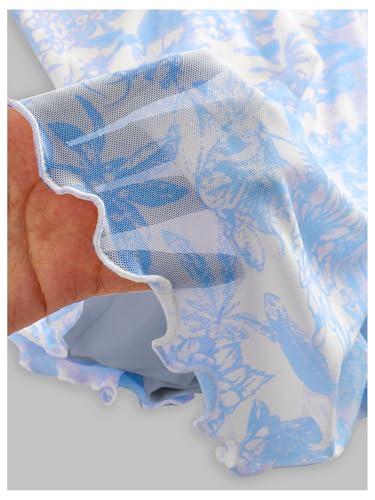 Image of GORGLITTER Women's Floral Summer Wedding Guest Dress Ruched Cocktail Party Bridal Shower Formal Beach Midi Sun Dresses
