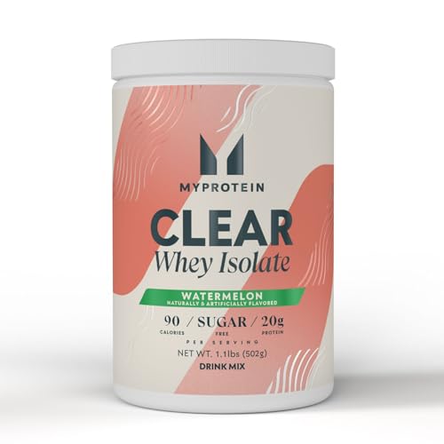 Image of Myprotein Clear Whey Isolate Protein Powder, 20 Servings (1.1lbs) Watermelon, 20g Protein per Serving, Naturally Flavored Drink Mix, Daily Protein Intake for Superior Performance