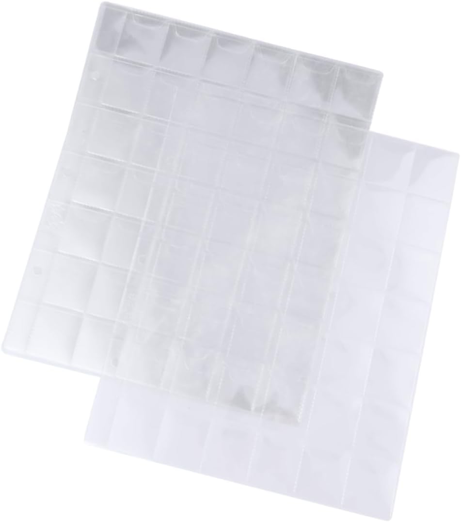10Pcs 42 Pocket PVC Coin Holders for Coin and Currency Storage