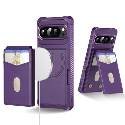 Étui portefeuille violet pour Google Pixel 7A en cuir antichoc et silicone - 2