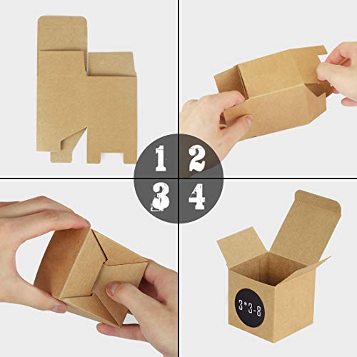 41f4XYFPr+L Bluelves Calendriers de l'Avent, DIY Boîtes pour Calendrier de l'Avent à Remplir, 24 Papier Kraft Set de Boîtes Calendrier, Calendriers de Noël, Cadeaux de Noël, Boites Cadeau Noël avec Autocollants