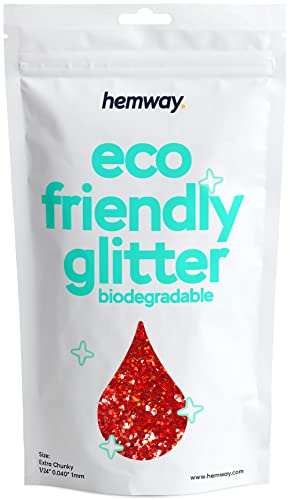Eco Friendly Biodegradable Glitter, Red Holographic, Extra Chunky (1/24" 0.040" 1mm)