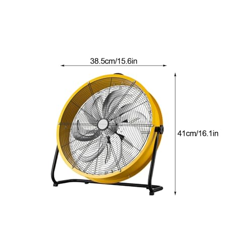 Ventilador de suelo industrial, cuchillas de metal de 3 velocidades resistentes para uso comercial, gimnasio y garaje