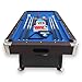 SIMBASHOPPING 8 Foot Pool Table with Storage Benches Modern Billiard Table with Blue Felt and Ball Return - Vintage Blue