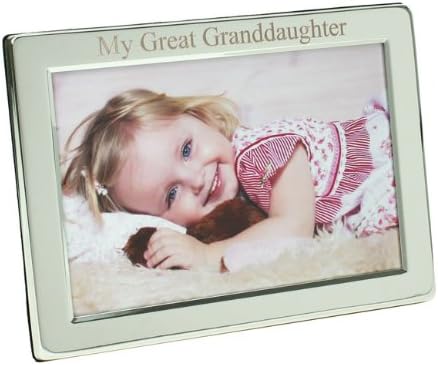 Silver Plated My Great Granddaughter Photo Frame, 6" x 4" Landscape