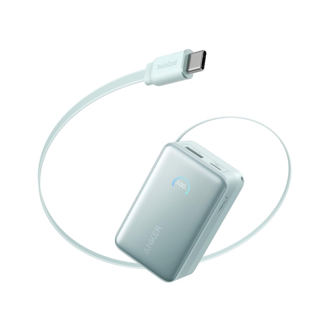 Amazon | Anker Nano Power Bank (10000mAh, 45W, 巻取り式 USB-C