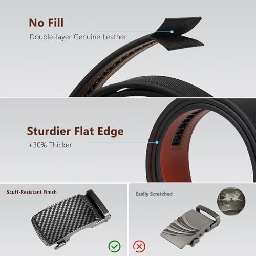 men39s ratchet leather belt - heavy duty adjustable dress amp casual belt