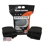 Quick Dam QD65-4 Water Activated 5ft Flood Barrier, 4 Pack, Black
