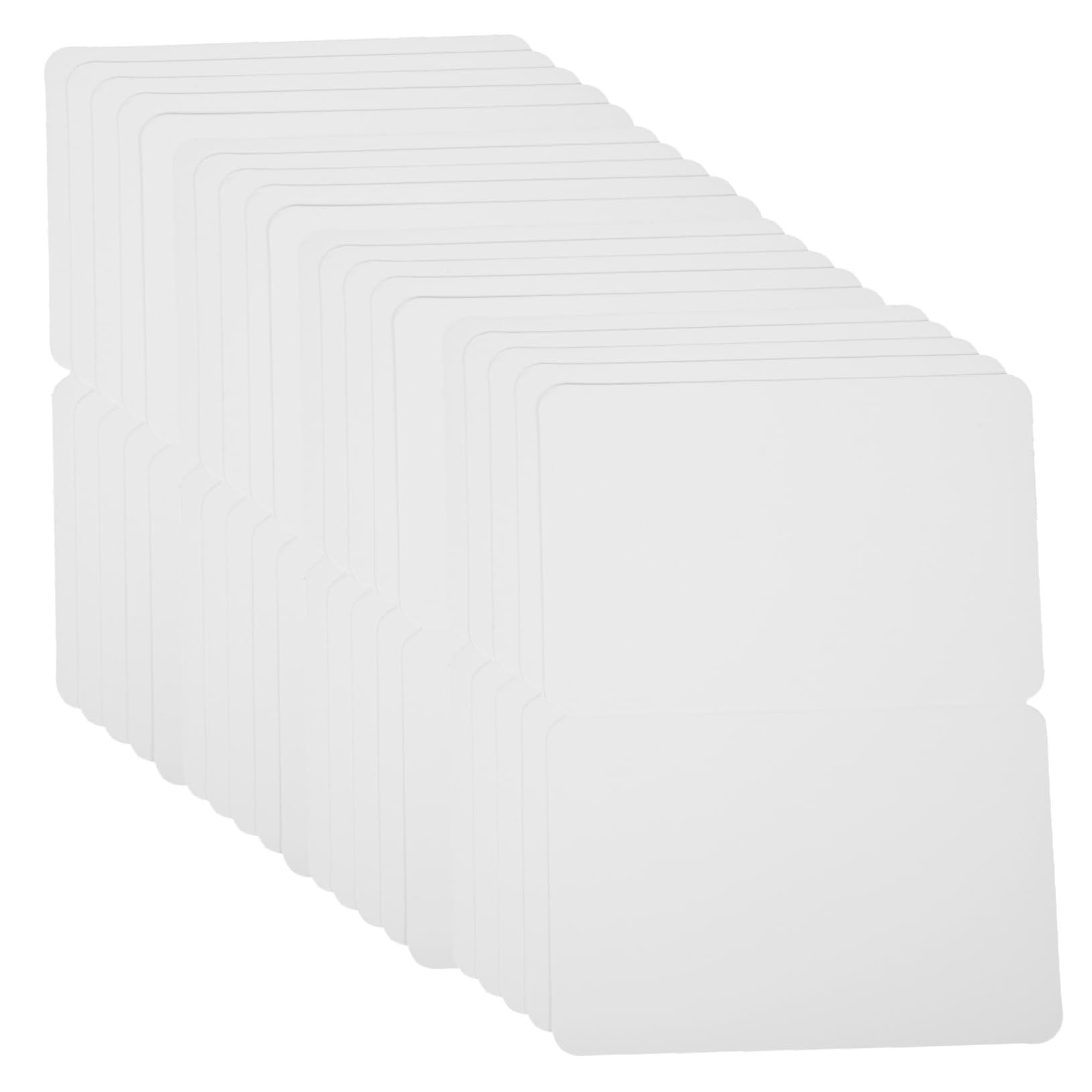 Tarjetas de Felicitación en Blanco Plegables de Papel 100 Unidades | Color Blanco, Formato Escribible y Ligero, Decorado Patrón Vegetal Fresco