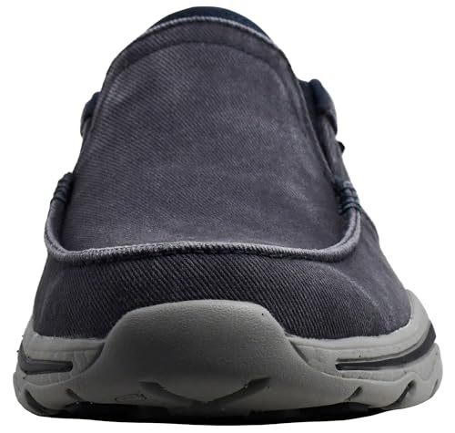 Skechers Men's Creston-Moseco 65355 Moc Toe Slip On, Navy, 11 M US
