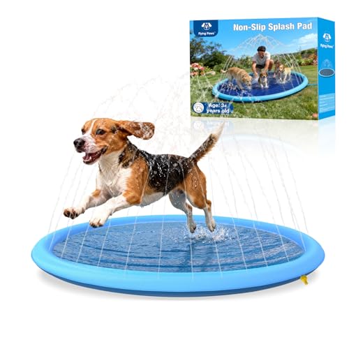 Flying Paws Dog Splash Pad 100 CM 0.55mm Thickened Pet Sprinkler Mat