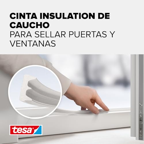 Burlete de caucho tesamoll E para evitar corrientes de aire en ventanas blancas 4