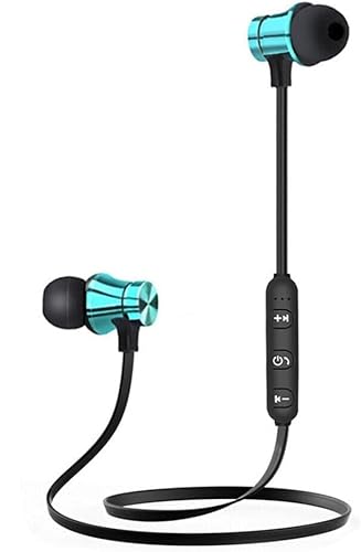 Bluetooth Headphones, Neckband Wireless Earbuds With Microphone, Extra Bass, For Gym Outdoor Sports Workout (Blue)