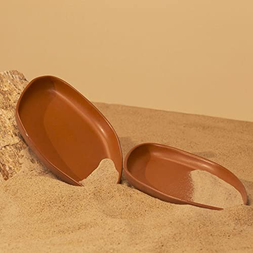 Jogo De 2 Pratos Venus 23x19x3,5 Cm Odisseia Caramelo