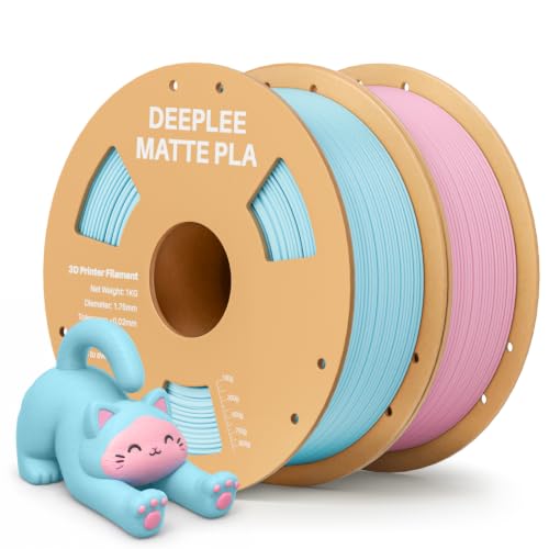 DEEPLEE Matte PLA Filament 1.75mm Ice Blue/Sakura Pink 2kg Bundle