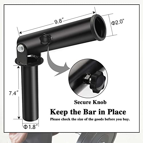 BRTGYM T Bar Row Landmine Attachment for 2\" Olympic Bars, Heavy-Duty Steel, 360° Swivel, Workout Home Gym Equipment