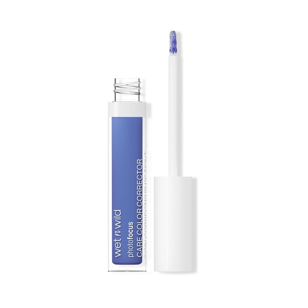 Wet n Wild Photo Focus Care Color Corrector, Corrector de Color para Ojeras e Imperfecciones, Fórmula Ligera con Ingredientes Nutritivos para Neutralizar Tonos Rojos y Oscuros, e Iluminar, Azul