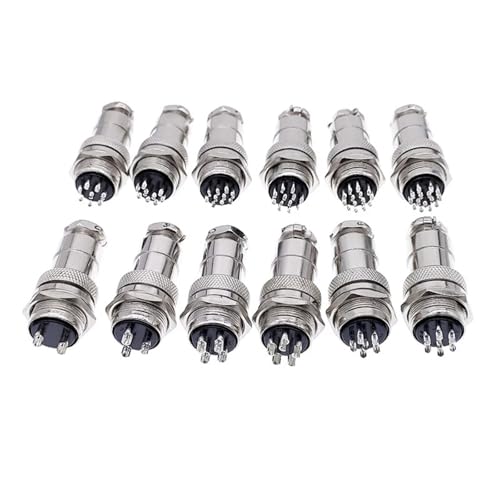 Conector circular GX20 de 9 pines con fijación estable para cable de aviación