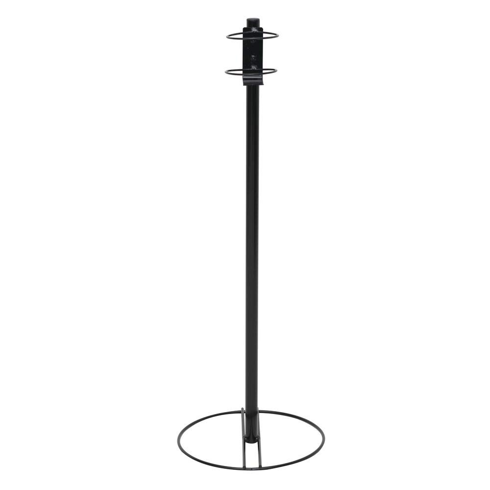 Black Wire Hand Sanitizer Stand for Small Bottles - 12" Dia x 34" H by HUBERT – Wire, Black, Model WCH0508