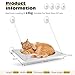 PETCUTE Cat Window Hammock Perch with 4 Strong Suction Cups, Safety Cats Shelves Space Saving Cat Hammock Window Seat for Large Cats,Premium Reinforced Material,for Smooth Surfaces,Gray
