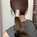 4Pcs Honeycomb Shape Ponytail Holder Hair Clips, Metal High Ponytail Hair Cuff Simple Cylinder Hair Buckle Barrettes French Decorative Hair Ring for Long Hair Horsetail Accessories for Women