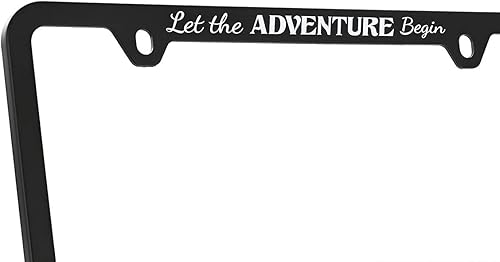Miniatura 6 de Jeep Soporte de marco de matrícula de plástico negro - Let the Adventure Begin