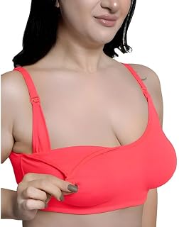 Inner Sense Organic Cotton Bamboo Feeding Bra for Women Full Coverage I Keyhole Back Design Nursing Bra for Women Without ... Price In India