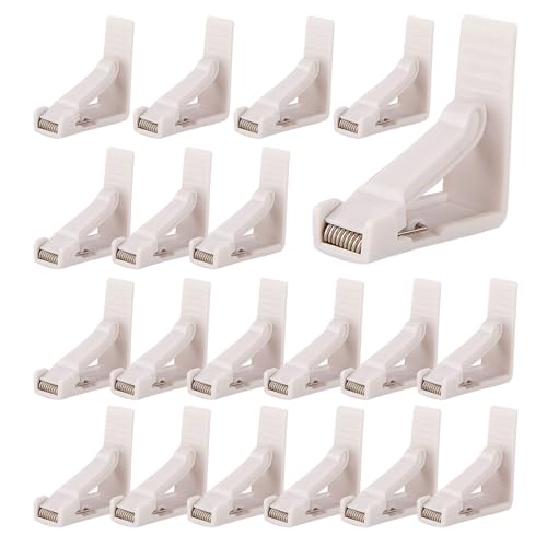 Dtaigou Sujetadores para Manteles - 20 Unidades de Pinzas Sujetamanteles - Abrazaderas Cubremantel para Acampada Cena Restaurante - Exterior Cumpleaños Navidad Familiar Fiesta Boda