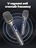 HUACAM Professional Wireless Microphone Dual Metal Dynamic Microphone System with Rechargeable Receiver, for PA System, Karaoke, Meeting, Home KTV, Wedding, DJ, Party (68-V02) #5