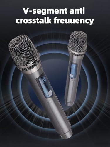 image for HUACAM Wireless Microphone, Rechargeable Fixed Frequency Wireless Dual