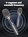Wireless Microphone, Rechargeable Fixed Frequency Wireless Dual Microphone,Handheld Dynamic mic,Karaoke Singing, Weddings DJ,Party, Church, Classroom use, 200 feet, Gray.(2 Versions Randomly Shipped)