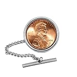 US 2004 Lincoln Penny Small Cent BU Uncirculated Coin Silver Plated Tie Tac Tack Pin NEW