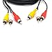 Padarsey RCA 10FT Audio/Video Composite Cable DVD/VCR/SAT Yellow/White/red connectors 3 Male to 3 Male