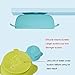 KingKam 2 Pack Baby Bowls with Suction, Silicone Stay up Baby Bowl for Kids and Toddlers, Silicone Bowls and Spoons for Baby Toddler Bowls, Baby Feeding Bowls Set - Blue/Green
