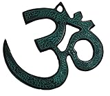 Terrapin Trading Om AUM Messing-Schild, Motiv: Hindu-buddhistischer Diwali, 7,6 cm, Blau