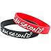 CosyFamily 8 Pack I Am Second Black and Red Silicone Wristband Bracelets Place Jesus & Others First