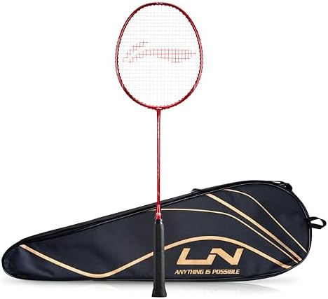 Li-Ning G-TEK 78 GX (AYPP294-5) Composite Strung Graphite Badminton Racquet with Free Cover(Blue/Gold,Set of 1)