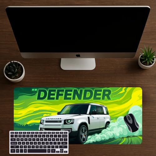 Image of Moto Edition Desk Mat 23x11 Inch - Racing-Themed Keyboard & Mouse Pad for Office, Home & Gaming | Non-Slip Rubber Base, Waterproof Surface, Supercar & Bike Inspired Table Mat (Defend-er)