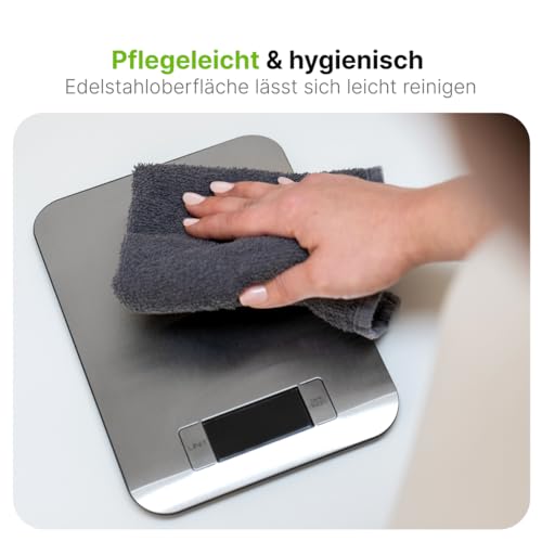 Proficook PC-KW 1061 Bilancia Da Cucina Elettronica Nero-Acciaio Inossidabile Rettangolo - 5