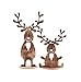 Produktbild Bergliebe Weihnachtsdeko Elch/Rentier im 2er-Set Holz geflammt Dekoartikel 53,5x28 cm und 38,5x27 cm Pohmer Design
