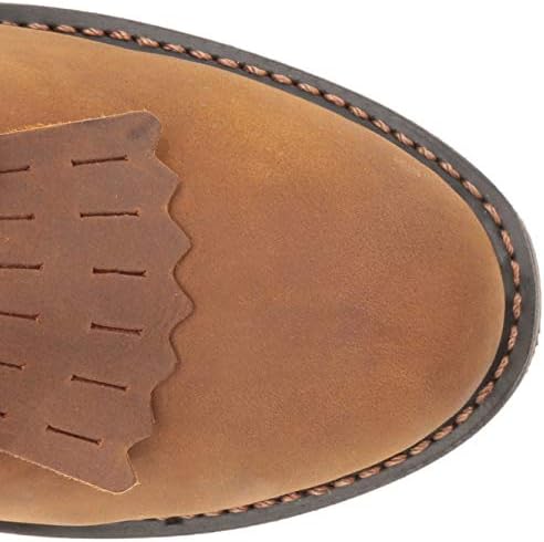 Ad Tec 9in Men's Packer Genuine Crazy Horse Leather Work Boots, Brown - Non Slip Rubber Sole Moderate for Riding, Hiking and Construction | Image 3
