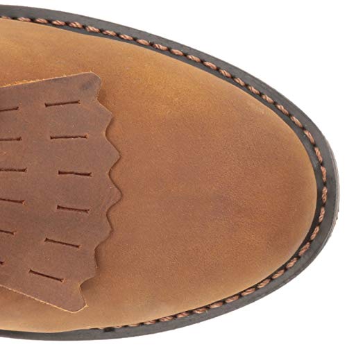 Ad Tec 9In Men's Packer Genuine Crazy Horse Leather Work Boots, Brown - Non Slip Rubber Sole Moderate For Riding, Hiking And Construction #TOP3