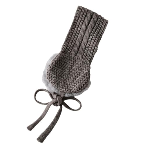 FYJL Zachte en elastische oorbeschermers voor de winter, warm, gebreid, warm, oorwarmers (grijs)