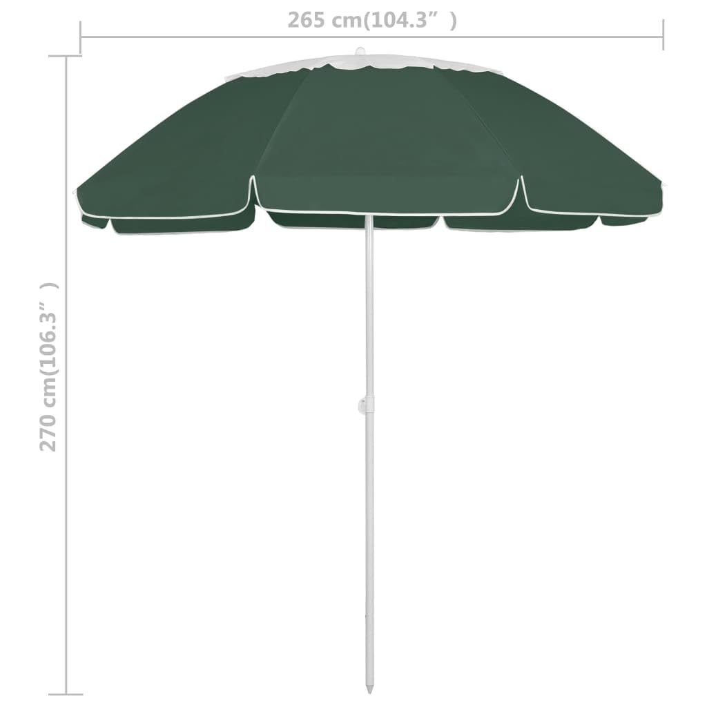 Parasol plażowy z odpornego na działanie promieni UV poliestru z funkcją nachylenia i wentylacji, wiatroszczelny, na taras, balkon i do ogrodu, odporny na działanie promieni słonecznych