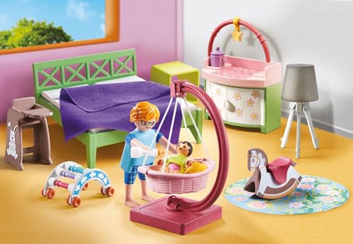 PLAYMOBIL MyLife 71609 Schlafzimmer mit Babyspielecke, und Zwei Figuren, zu über 80 % aus recycelten und biobasierten Materialien… – Ansicht 3
